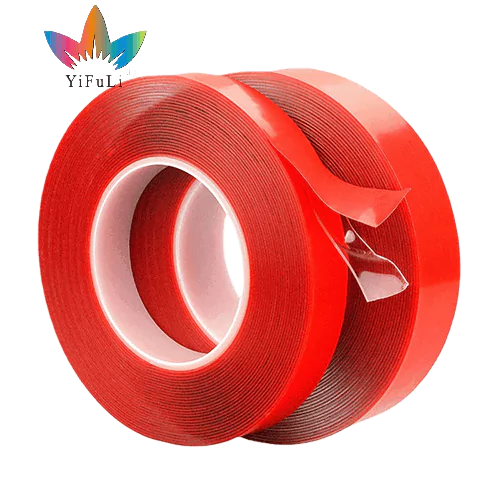 Double-sided red film PET tape suitable for ABS plastic bonding